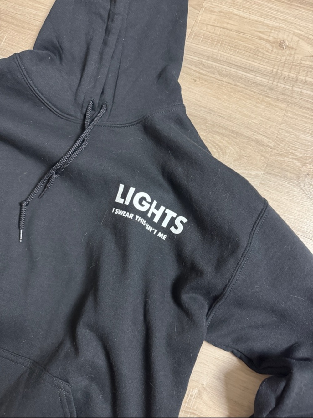 LIGHTS Black Pullover Hoodie - Hooded Sweatshirt I swear this isn’t me